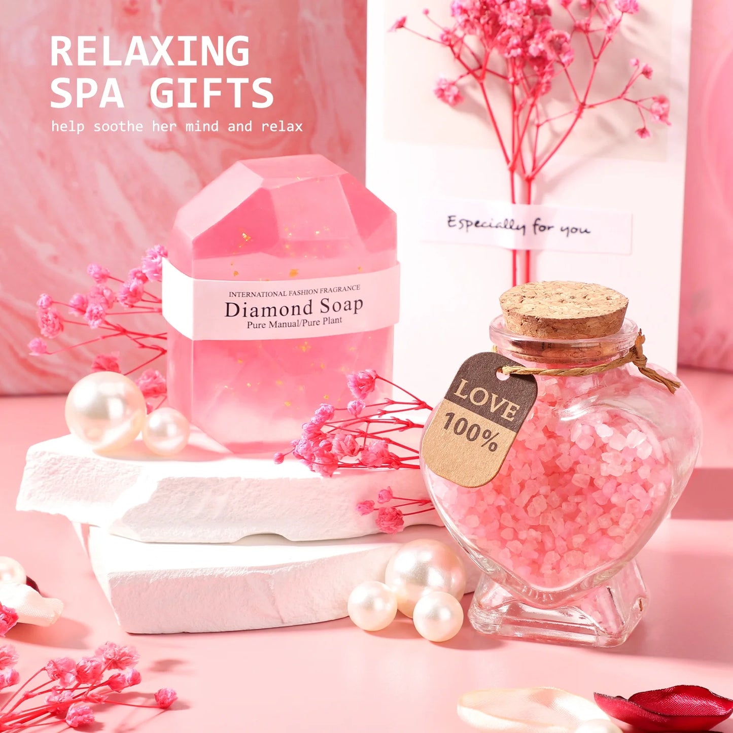 Mothers Day Gifts Baskets, Holiday Gifts for Mom Women, 10 Pack, Pink