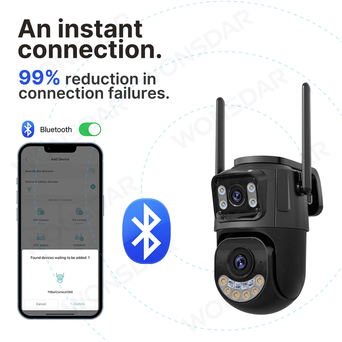 External Wifi PTZ Camera Dual Lens 2.4Ghz&5Ghz Wifi Outdoor IP Camera Auto Tracking Security Protection CCTV Surveillance Icsee